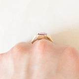 Anello da cocktail vintage in oro giallo 8K con rubino sintetico (2.50ct ca.), anni ‘70