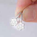 Orecchini vintage in platino con diamanti di taglio brillante (0.60ctw), anni ‘80/‘90