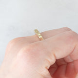 Veretta vintage in oro giallo 9K con peridoti (0.40ctw ca.), anni ‘70/‘80