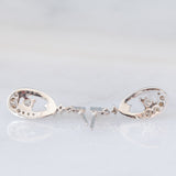 Orecchini vintage in oro bianco 18K con diamanti (0.40ctw), anni ‘80