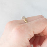 Anello vintage in oro giallo 9K e diamanti (0.15ctw ca.), anno ‘2000