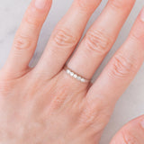 Veretta vintage in oro bianco 14K con diamanti (0.15ctw ca.), anni ‘70