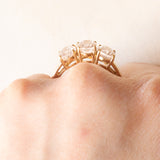 Trilogy vintage in oro giallo 9K con quarzi rosa (3.60ctw ca.), anno 2011