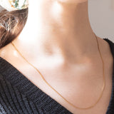 Catenina vintage con maglia ad anelline in oro giallo 18K