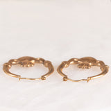 Orecchini Claddagh vintage in oro giallo 9K