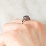 Solitario antico in oro giallo 9K con ametista (2.20ct ca.), primi del ‘900