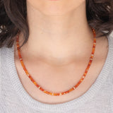 Collana vintage in oro giallo 9K e con corniola