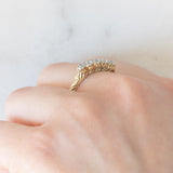 Veretta antica in oro giallo e bianco 14K con diamanti di taglio brillante (0.50ctw ca.), anni ‘30