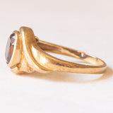 Anello vintage in oro giallo 9K con alessandrite sintetica, anni ‘80/‘90