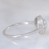 Anello “target” Art Déco in platino con diamanti (0.74ctw ca.), anni ‘20/‘30
