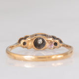 Solitario antico in oro giallo 9K con diamante, anni ‘10