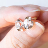 Orecchini moderni in oro bianco 9K con acquamarine (0.60ctw ca.)