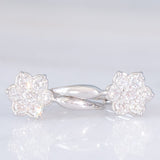 Orecchini vintage in platino con diamanti di taglio brillante (0.60ctw), anni ‘80/‘90