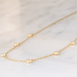 Collier vintage in oro giallo 18K con diamanti di taglio brillante (1ctw ca.), anni ‘70