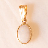 Ciondolo vintage in oro giallo 9K con opale (0.30ct ca.)
