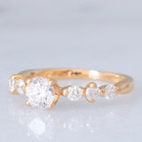 Anello vintage in oro giallo 18K con diamanti (0.51ctw), anni ‘90