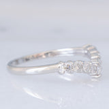 Anello a “V” in platino con diamanti di taglio brillante (0.50ctw), anni ‘80