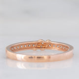 Anello vintage in oro rosa 9K con diamanti (0.20ctw ca.), anni ‘80