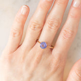 Solitario vintage in oro giallo 9K con tanzanite (1.80ct ca.)