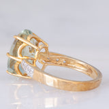 Anello da cocktail vintage in oro giallo 9K con ametista Rio Grande (4.60ct ca.) e zirconi bianchi