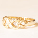 Anello vintage con infinito e cuori in oro giallo 14K