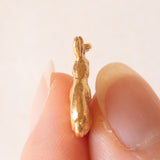 Ciondolo vintage a forma di coniglietto in oro giallo 18K
