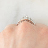 Anello a fascia in platino con diamanti (1.33ctw), anni ‘80