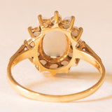 Anello a margherita vintage in oro giallo 9K con opali (0.74ctw ca.)