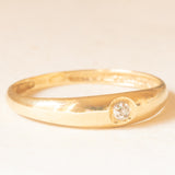 Solitario gypsy in oro giallo e bianco 18K con diamante, anni ‘60