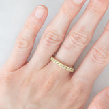 Veretta vintage in oro giallo 9K con peridoti (0.40ctw ca.), anni ‘70/‘80