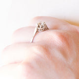 Solitario antico in platino con diamante di taglio brillante (0.59ct ca.), anni ‘30