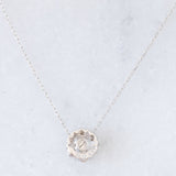 Collana vintage in oro bianco 10K con diamanti (0.20ctw)