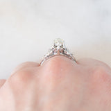 Solitario antico in oro bianco 18K con diamante di taglio rosa coroné (0.60ct ca.), anni ‘20/‘30