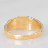 Anello a fascia vintage in oro giallo 18K con diamanti di taglio brillante (1ctw ca), anni ‘70