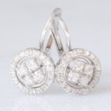 Orecchini in oro bianco 18K con diamanti di taglio brillante (0.40ctw ca.), anni ‘90
