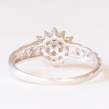 Anello vintage in oro bianco 9K con diamanti (0.20ctw ca.), anni ‘60/‘70
