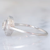 Anello “target” Art Déco in platino con diamanti (0.74ctw ca.), anni ‘20/‘30