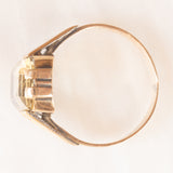 Anello vintage in stile Art Déco in oro giallo 8K con quarzo citrino (2.50ct ca.), anni ‘50