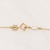 Collana vintage in oro giallo 14K con pietre di luna (3.40ctw ca.), anni ‘60/‘70