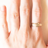 Anello Vittoriano a forma di cintura con fibbia in oro giallo 9K, anno 1855-1856