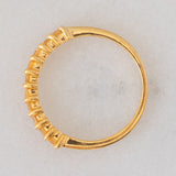 Veretta vintage in oro giallo 8K con topazi gialli (0.30ctw ca.)