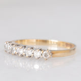 Veretta vintage in oro giallo 9K con diamanti di taglio brillante (0.20ctw ca.), anno 1989