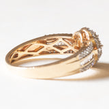 Anello vintage in oro giallo e bianco 14K con diamanti (0.51ctw ca.), anni ‘80