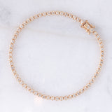 Tennis vintage in oro giallo 18K con diamanti di taglio brillante (1.50ctw), anni ‘90