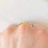 Anello antico in oro giallo 14K con diamanti di taglio rosetta (0.08ctw ca.), anni ‘10