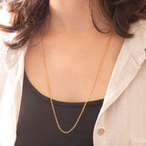 Catenina con maglia a rolò vintage in oro giallo 14K, anni ‘70