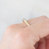 Veretta antica in oro giallo e bianco 14K con diamanti di taglio vecchia miniera (0.35ctw ca.), anni ‘30