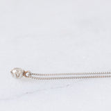 Collana punto luce vintage in platino con diamante di 0.15ct, anni ‘90/anni ‘2000