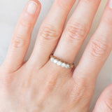Veretta antica in oro giallo e bianco 14K con diamanti di taglio brillante (0.50ctw ca.), anni ‘30