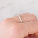 Veretta vintage in oro bianco 14K con diamanti (0.15ctw ca.), anni ‘70